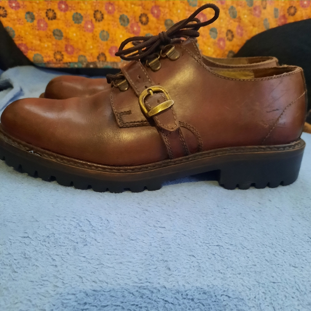 Maraolo Italy Artisan Vintage Leather Oxfords Sz 8 Made In *Brazil* By FIERO